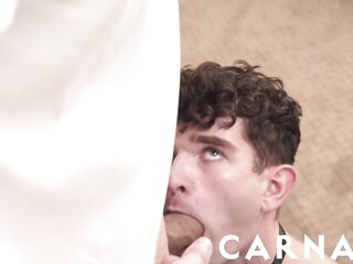 BoyForSale - DILF Dom Jack Aries tongue bangs his twink Canyon Cole