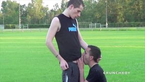 fucked in exhib public football stadium