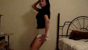 Outrageously hot girl from my college stripteasing on cam