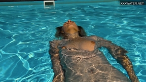 Hungarian tight twat on camera by the pool