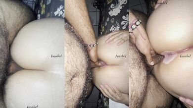 first anal with the neighbor in a hotel cum dripping pussy