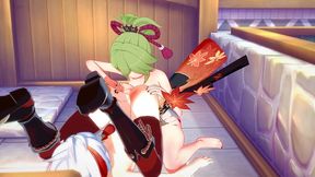 genshin impact hentai - kazuha x kuki shinobu handjob - japanese asian manga anime game porn