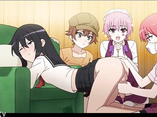 Allies milking their trans ally for jizz for a school assignment Anime.