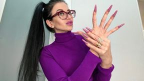 My favourite colors LONG NAILS, lingerie and sweater on me (2688x1512)