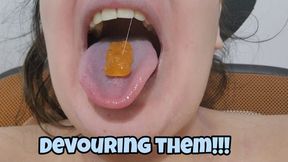 Giantess Devours Her Helpless Gummy Bears