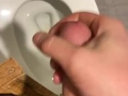 Almost Caught School Toilet (ruined hands free cum)