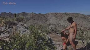 Outdoor Blowjob on Mountain Top Hiking