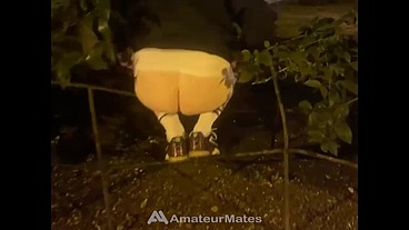 Straight Boy Dared to Show His Big Smooth Butt in Public Park