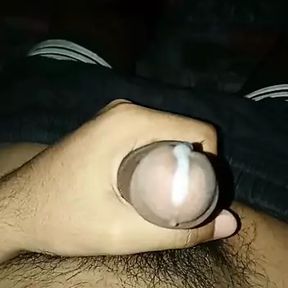 Masturbating my big Indian dick