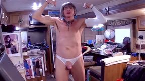 Muscle Trans Granny Cums 5x Hands Free RV Cum Flood