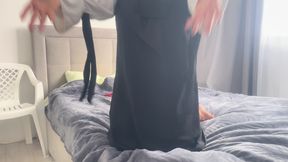 I caught my Arab stepmom having phone sex and banged her.
