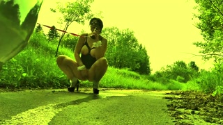 When the stupid slut collects her rewards at the end of the day