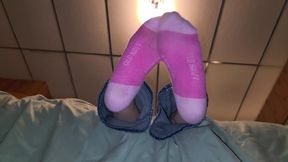 Pink old navy sock tease