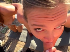 Blonde brunette have group sex