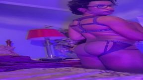 My purple lingerie striptease