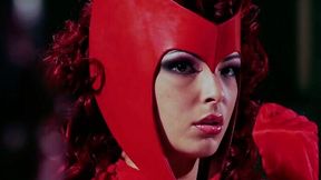 Kinky red haired babe in latex suit Brooklyn sucks staff penis of her freak