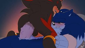 Shadow rides werehog Sonic anal