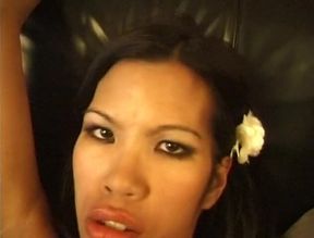 Asian hottie sucks the cameramans cock