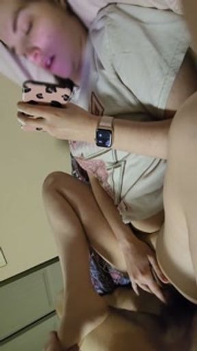 Amateur Teen Caught MasturBating So She Lets Him Fuck Her Quietly But He Creampies Her Pussy Full!