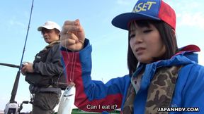 JAP Sena Sakura goes fishing on boat and takes creampie