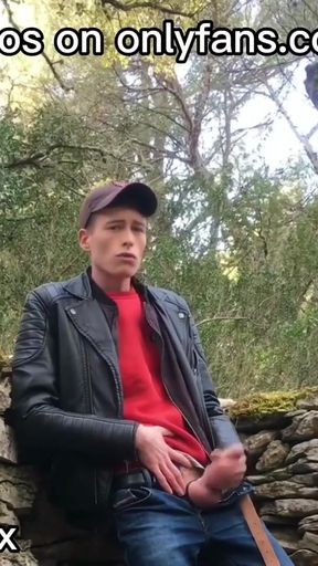 Spectacular moment from &quot;Hung French Twink&#039;s Public Forest Strip: Huge Cock Tease&quot;