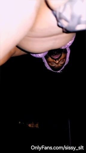 Emotional moment from &quot;Caged tiny clitty sissy shemale pissing outdoor and walking while pissing&quot;