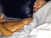 Shooting my load watching BBW get anal fuck