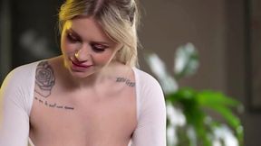 Georgia Tees Off and Ends Up with Two Massive Dicks in Her Hotel Room