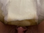 POV Piss in diaper on the floor