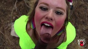 shyla smiles gets face fucked in the park