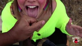 shyla smiles gets face fucked in the park