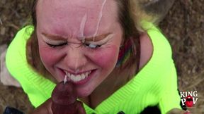 shyla smiles gets face fucked in the park