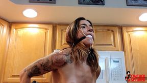 Mya Chair Tied, Topless and Drooling (WMV Format)