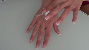 CREAM OF SPERM ON HANDS 2 (h)