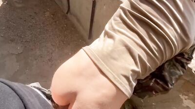 A huge army dick without a condom fucks with the commander in the barracks!