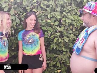 Avid Cowboy’s Memorial Day Three-some W Tiny Princess Laya Rae & Riley Star – Dissolute Live 4K