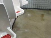 Johnholmesjunior flashing his monster cock in public mens vancouver park bathroom PT2