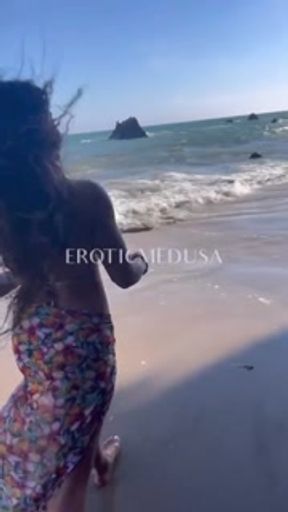Erotic Medusa Strips and skinny dips at the Beach