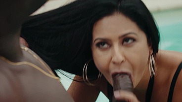 Huge BBC Creampie For Brazilian Queen of Spades with a tight pussy and big tits.