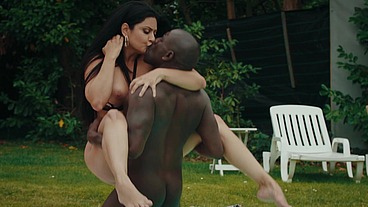 Huge BBC Creampie For Brazilian Queen of Spades with a tight pussy and big tits.