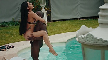 Huge BBC Creampie For Brazilian Queen of Spades with a tight pussy and big tits.