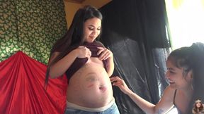 Drawing On My Pregnant Belly 4k
