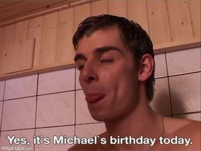 Blonde Bitchboy Has to Swallow Loads of Cum