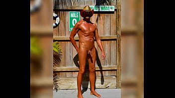 Naked Cowboy in Key West