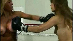 Bare Breasted Boxing Classic, Lindsay Vs Lynn (Lynns Tits Are Targets)