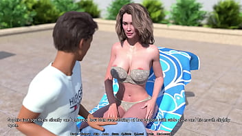 A Wife And StepMother (AWAM) #4 - Mowing the Lawn - Porn games, Adult games, 3d game