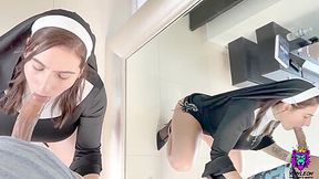 Horny Devoted Nun With Rounded Huge Bum Hot Video