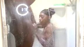 Snaeaking in My Ebony Stepsisters Shower