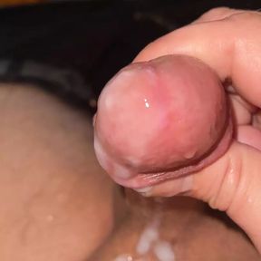 Shooting my cum close up of cock