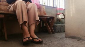 Here I am in front of my house rubbing my feet before going to work (7)